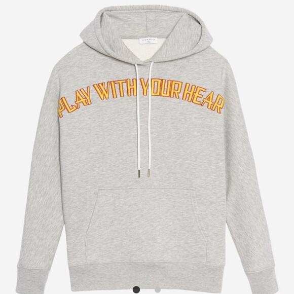 Sandro Play With Your Heart Embroidered Hoodie NWT"""""" - Picture 1 of 12